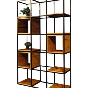 Holzregal schwarz inkl. Holzeinsätze