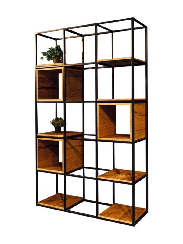 Holzregal schwarz inkl. Holzeinsätze