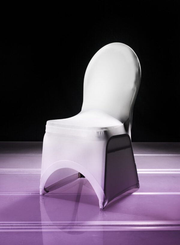 Stuhlhusse stretch premium weiß – Bild 3
