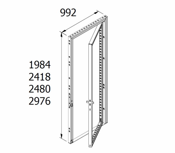 beMatrix Tür B62 2480mm x 930mm – Bild 2